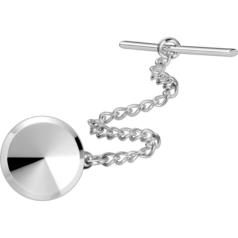AMITER Shiny Tie Tack Clip for Men Square Tie Pins - Silver Necktie Pin Best Gifts for Wedding Business Formal - Image 3
